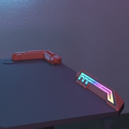 Mesa gaming com iluminação LED