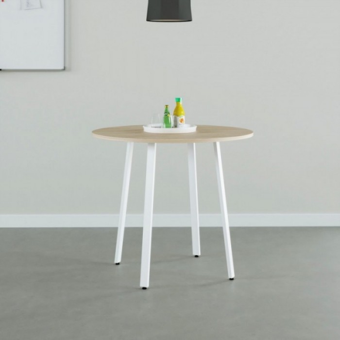 Mesa coletividades redonda alta genial - Bikkom
