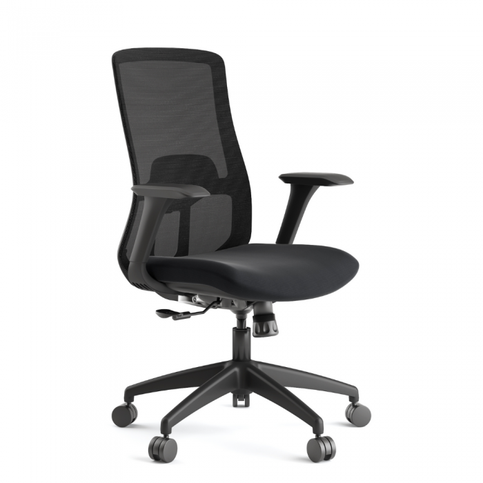Cadeira ergonómica Sofia Black de lado