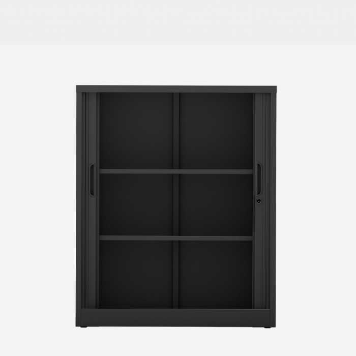 Armário Helios preto aberto
