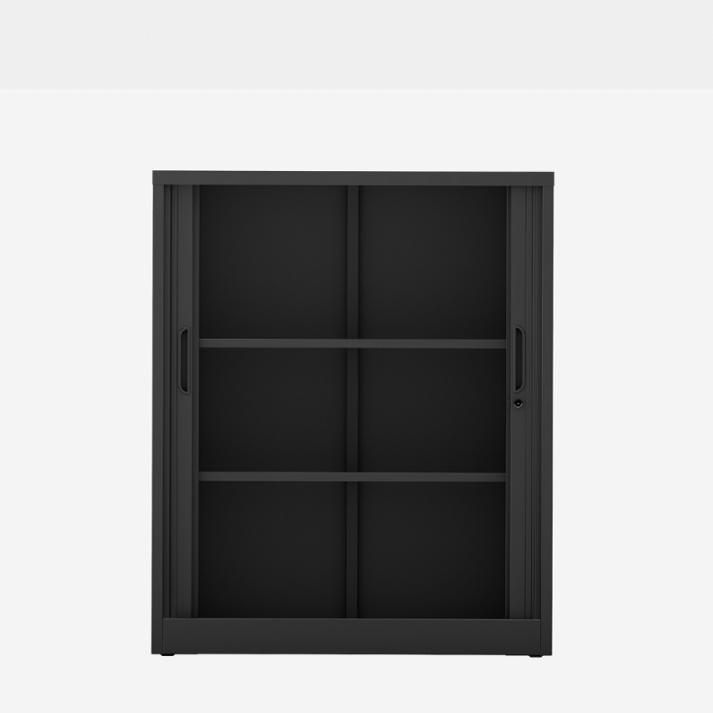 Armário Helios preto aberto