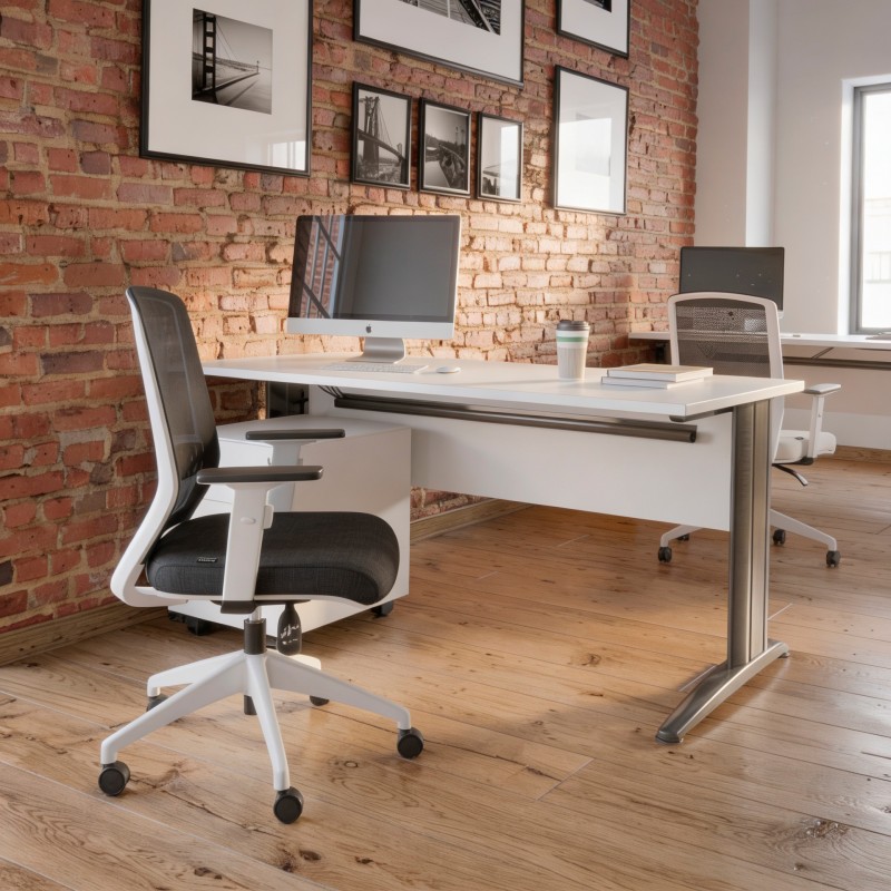 Cadeira de escritório ergonómica Gala branca