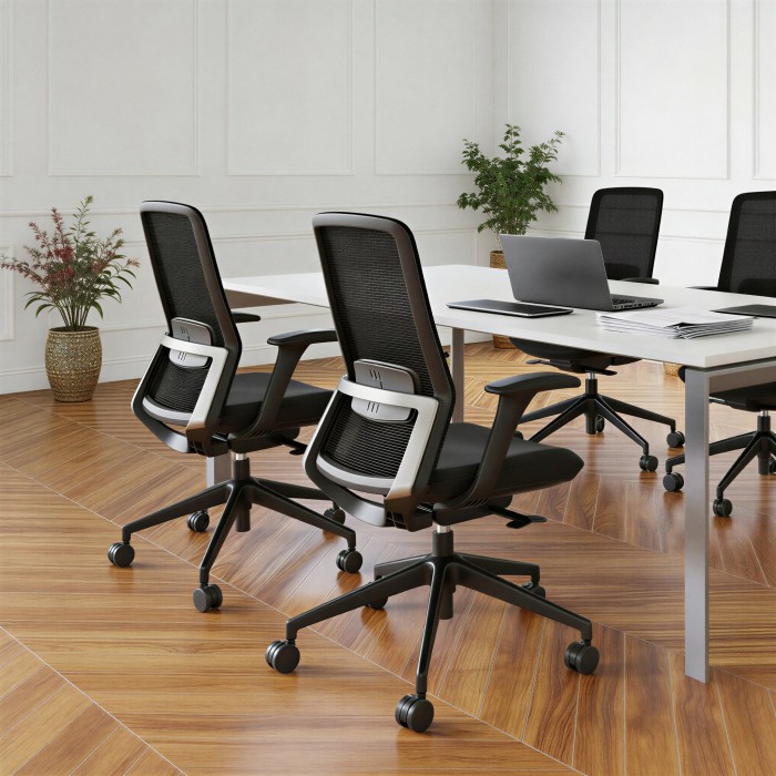 Espaço de escritório com cadeira ergonómica Emma Black