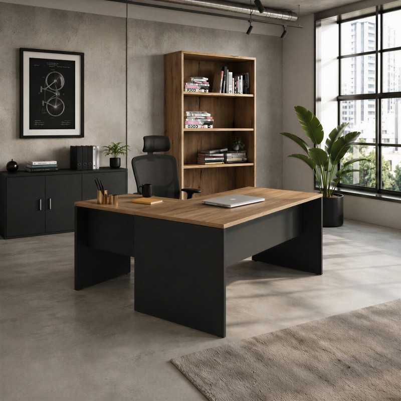 Mesa de escritório em L Tarnos - Bikkom