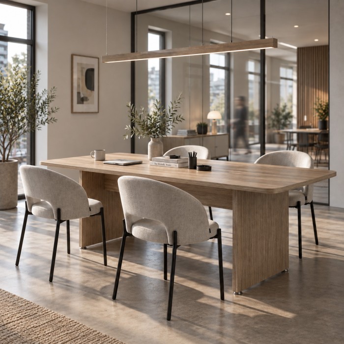 Sala de reuniões com mesa de reuniões Atria Baco