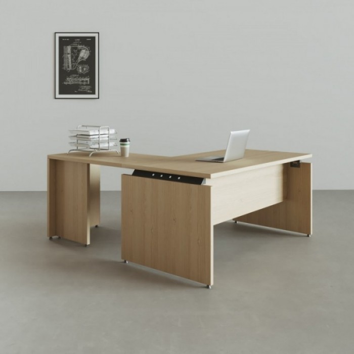 Mesa de escritório Atria em forma de L - Bikkom