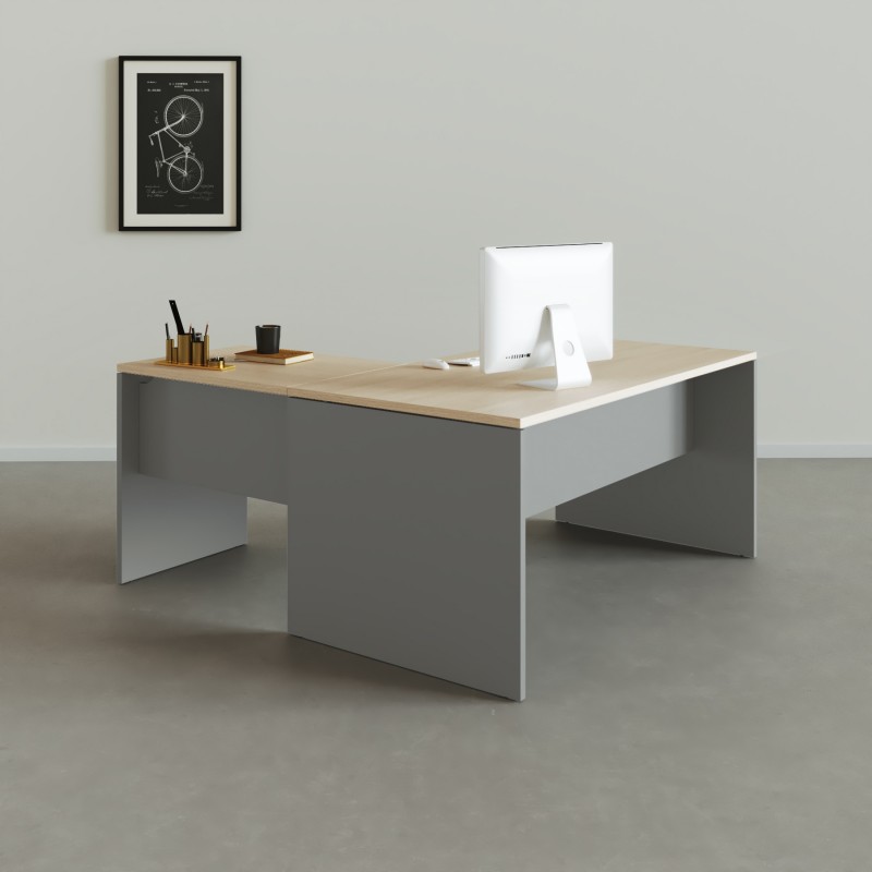 Mesa de escritório em L Tarnos - Bikkom