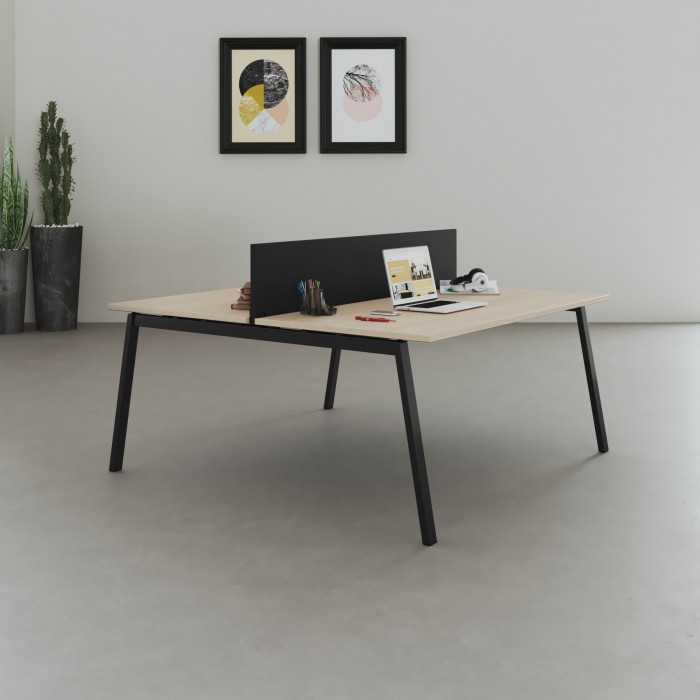 Mesa Bench multiposto Olena preta - Bikkom