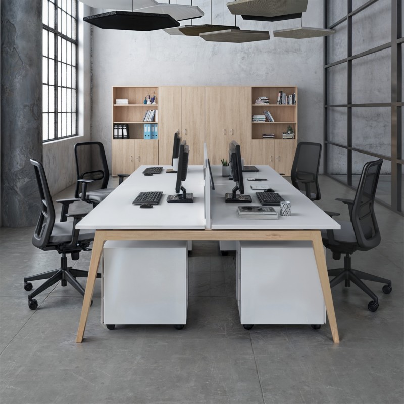 Mesa Bench multiposto Olena Wood - Bikkom