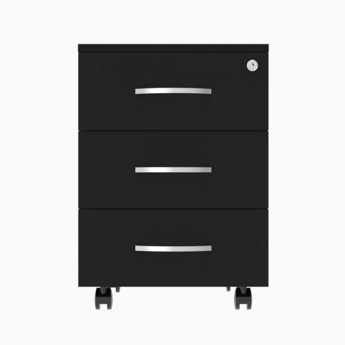 Bloco de gavetas Omega preto