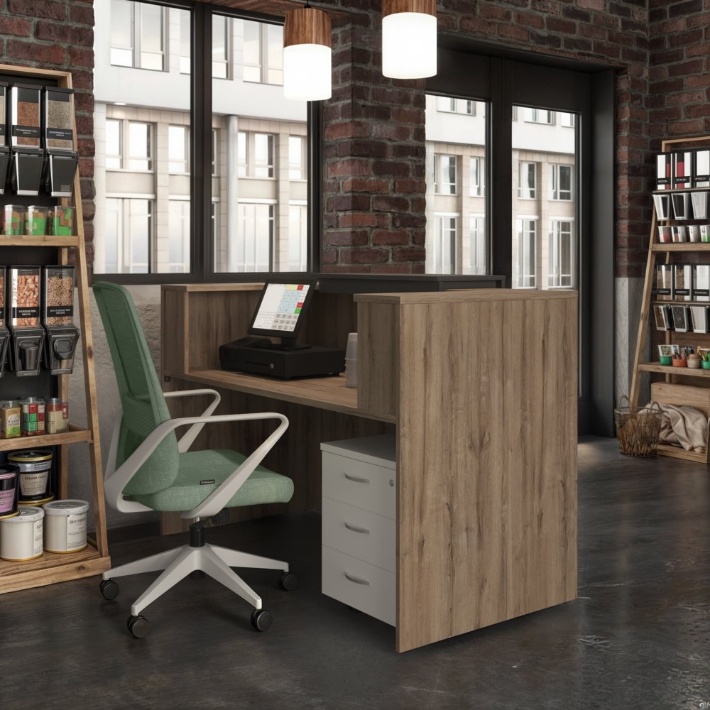 Pack balcao com cadeira e bloco de gavetas