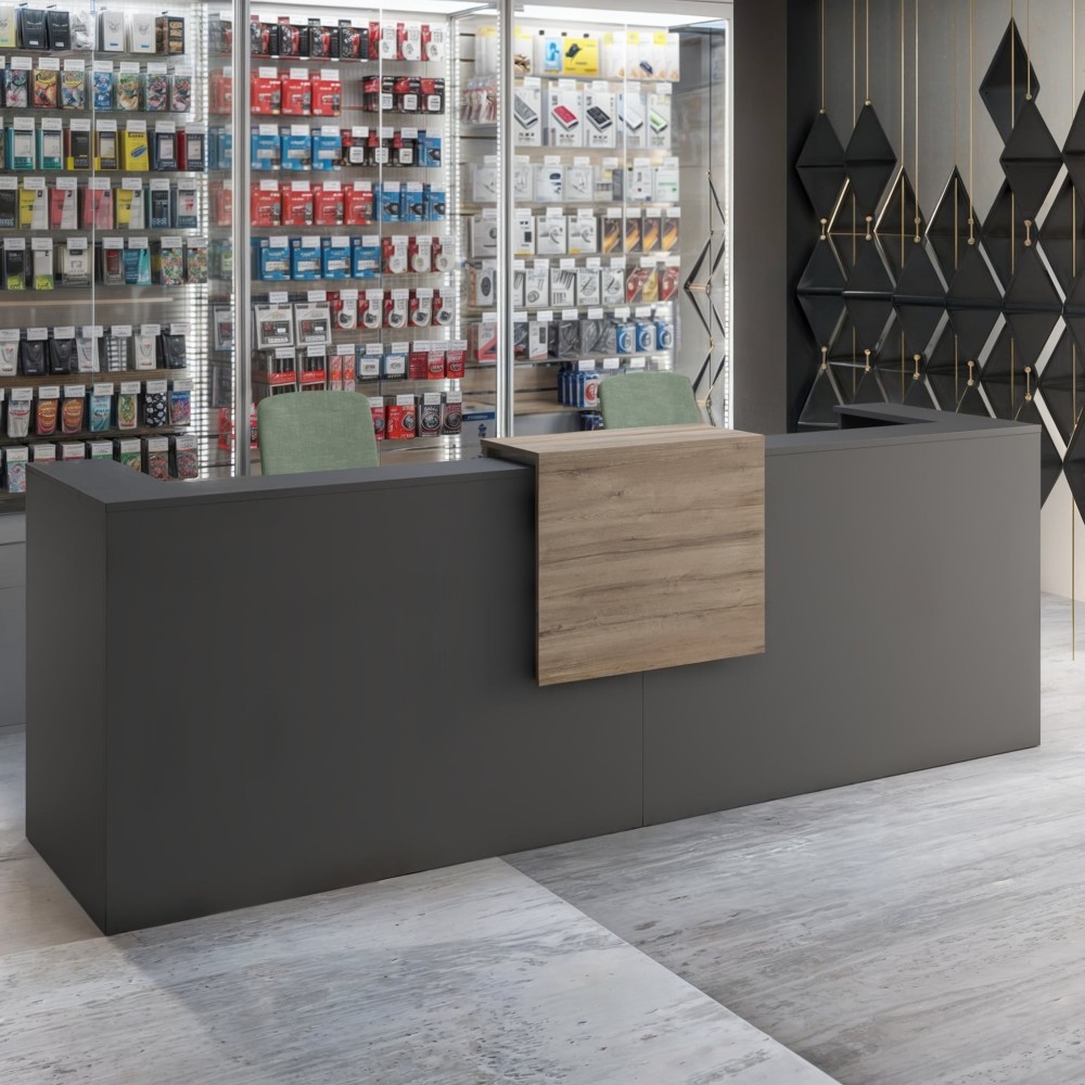 balcao receçao com cadeiras