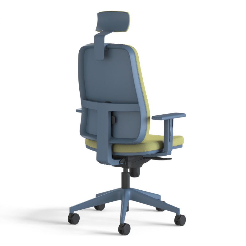 Cadeira de escritório ergonômica estofada lisa - Bikkom
