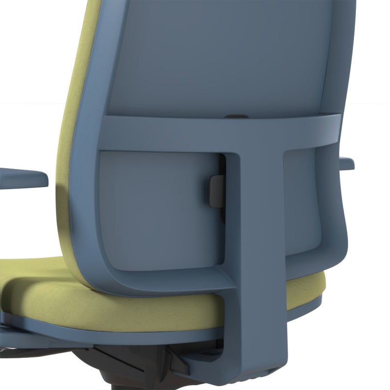 Cadeira de escritório ergonômica estofada lisa - Bikkom