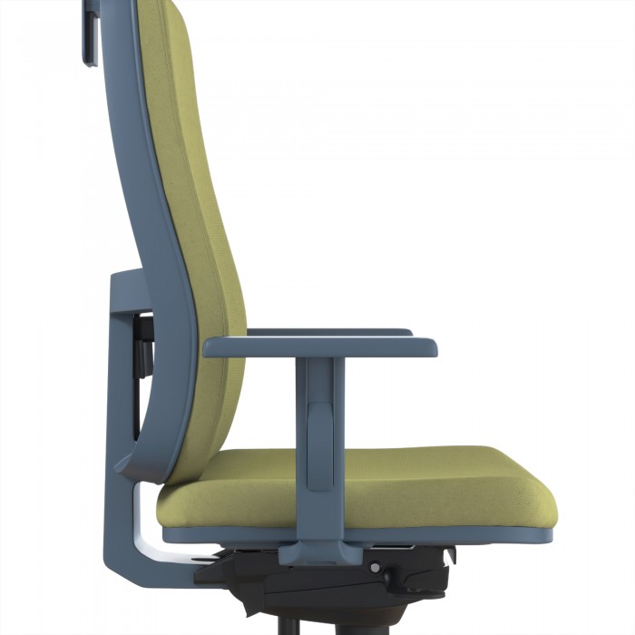 Cadeira de escritório ergonômica estofada lisa - Bikkom