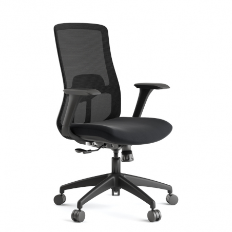Cadeira ergonómica Sofia Black de lado