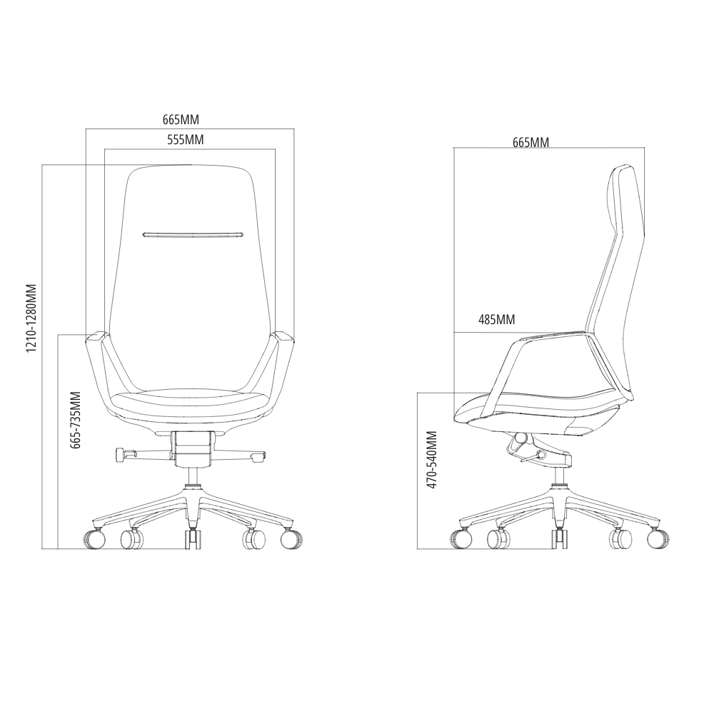 Detalhe do mecanismo de inclinação